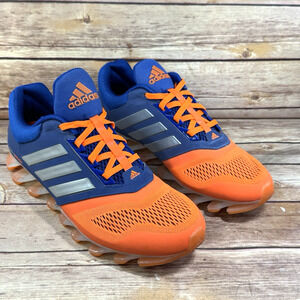 Adidas Mens Springblade Drive 2.0 Orange and Blue Running Sneakers Size 8